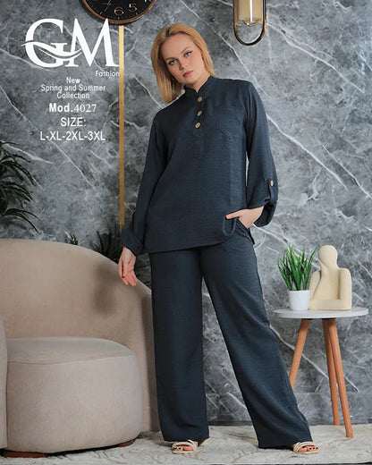 ترينج حريمي شيك مريح بخامة صيفي | GM Fashion موديل 4027