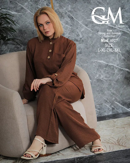 ترينج حريمي شيك مريح بخامة صيفي | GM Fashion موديل 4027