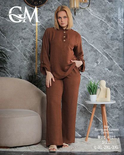 ترينج حريمي شيك مريح بخامة صيفي | GM Fashion موديل 4027