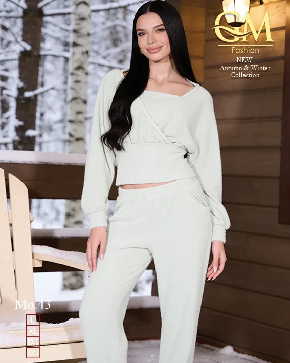 بيجامة حريمى شتوى تريكو - كود 43 - GM Fashion