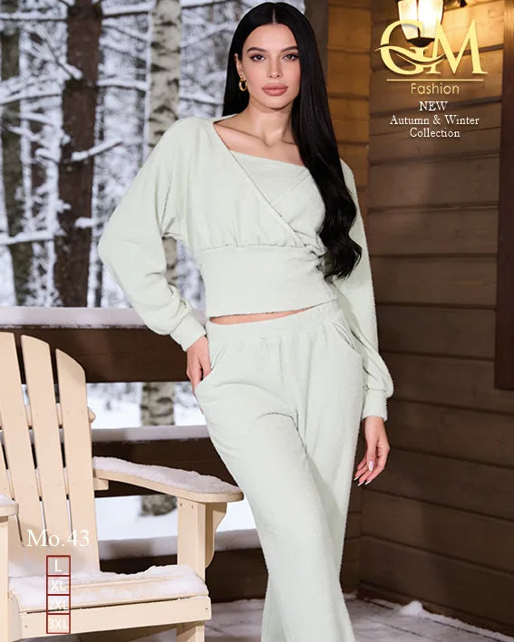 بيجامة حريمى شتوى تريكو - كود 43 - GM Fashion