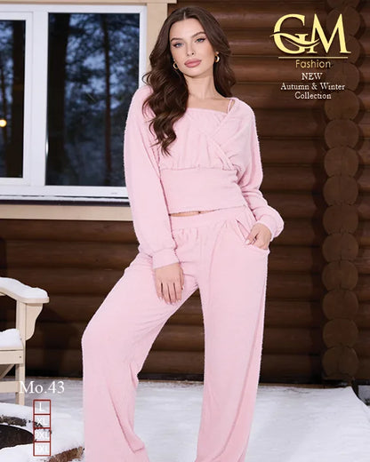 بيجامة حريمى شتوى تريكو - كود 43 - GM Fashion