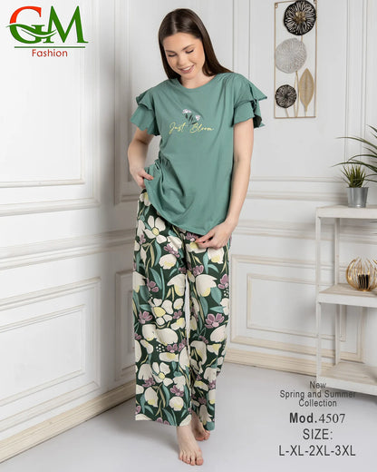 بيجامة حريمي صيفي ناعمة ومريحة | GM Fashion موديل 4507