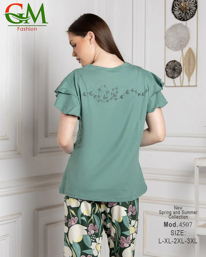بيجامة حريمي صيفي ناعمة ومريحة | GM Fashion موديل 4507