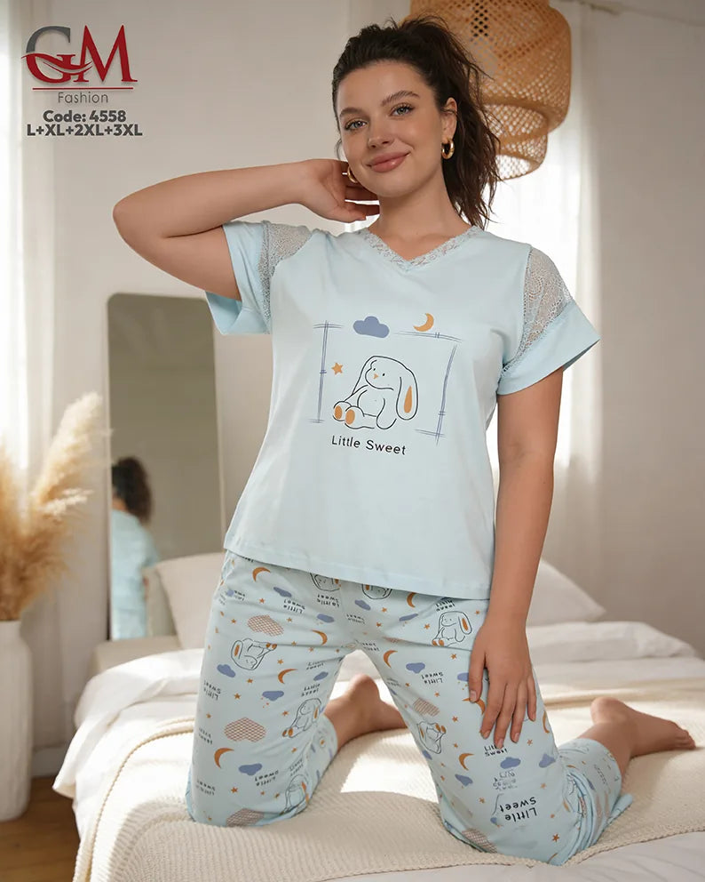 بيجامة حريمي صيفي Little Sweet – GM Fashion موديل 4558
