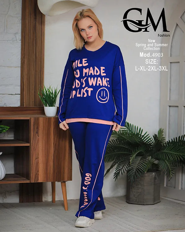 ترينج حريمي كاجوال بطباعة جرافيك شيك | GM Fashion موديل 4903