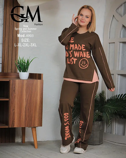 ترينج حريمي كاجوال بطباعة جرافيك شيك | GM Fashion موديل 4903