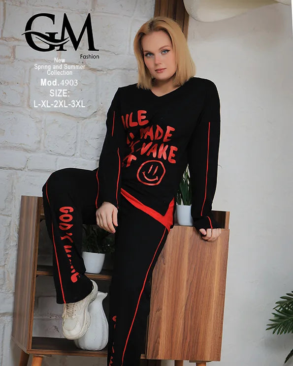 ترينج حريمي كاجوال بطباعة جرافيك شيك | GM Fashion موديل 4903