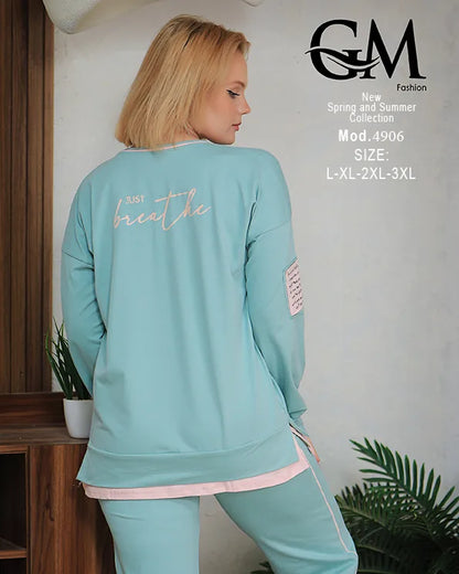 ترينج حريمي رياضي كاجوال مريح | GM Fashion موديل 4906