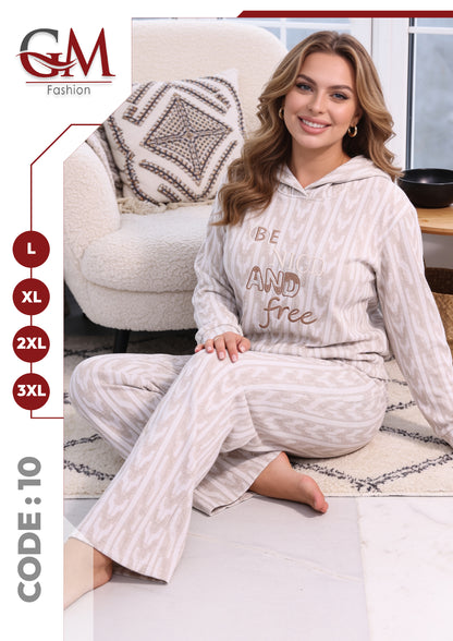 ترنج حريمى شتوى هودى - موديل 10 - GM Fashion
