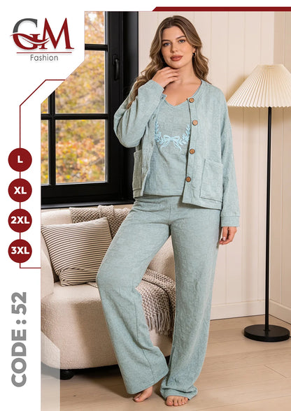 بيجامة حريمى شتوى كارديجان- موديل 52 - GM Fashion
