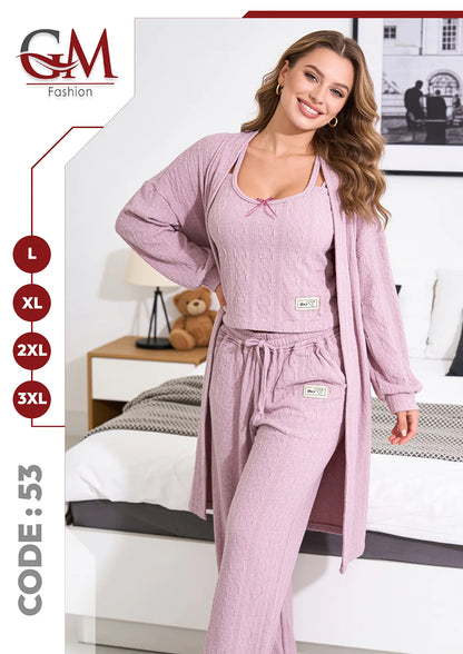ترنج شتوى حريمى 3 قطع موديل 53 - GM Fashion