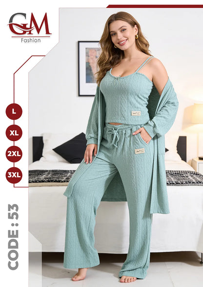 ترنج شتوى حريمى 3 قطع موديل 53 - GM Fashion