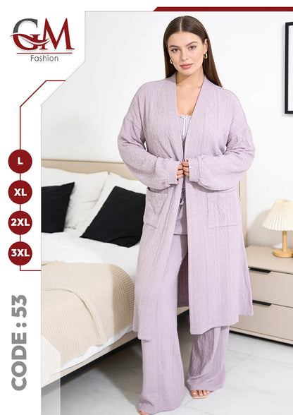 ترنج شتوى حريمى 3 قطع موديل 53 - GM Fashion