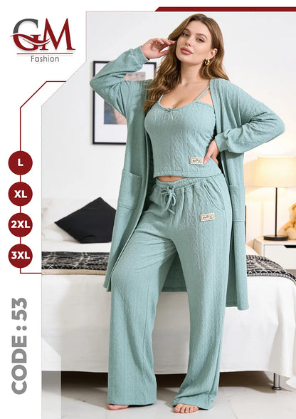ترنج شتوى حريمى 3 قطع موديل 53 - GM Fashion