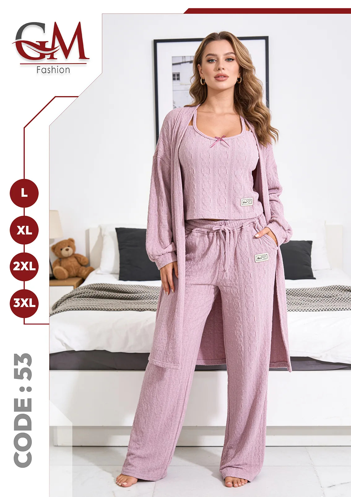 ترنج شتوى حريمى 3 قطع موديل 53 - GM Fashion