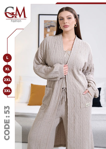 ترنج شتوى حريمى 3 قطع موديل 53 - GM Fashion
