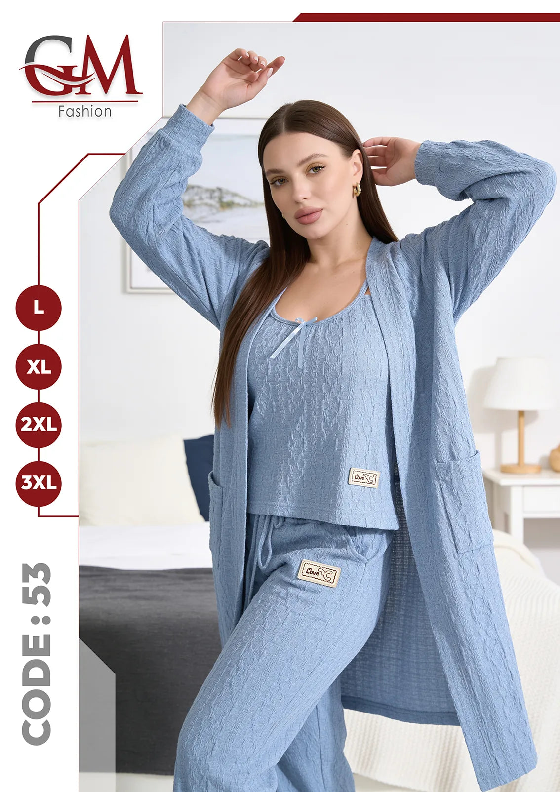 ترنج شتوى حريمى 3 قطع موديل 53 - GM Fashion