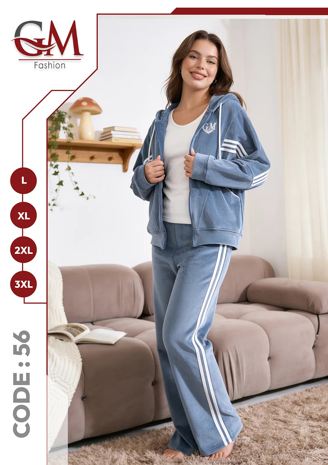 ترنج كاجوال حريمى 3 قطع - موديل 56 - GM Fashion