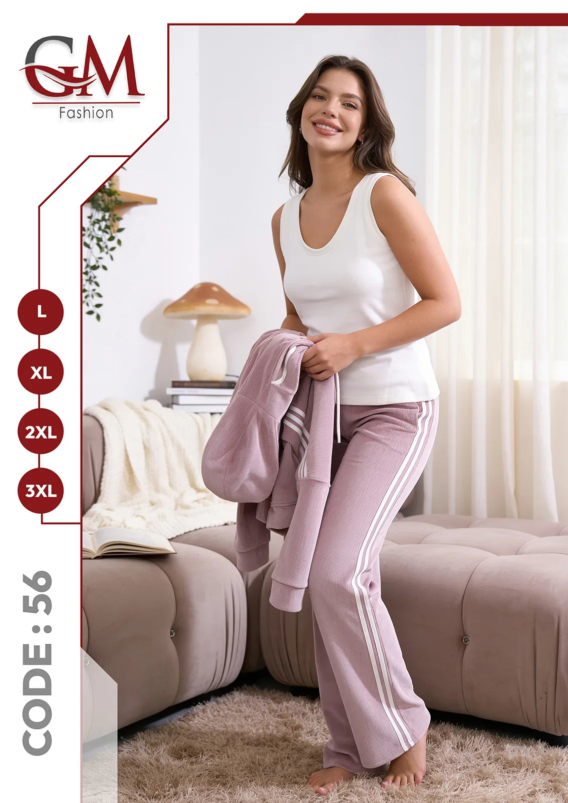 ترنج كاجوال حريمى 3 قطع - موديل 56 - GM Fashion