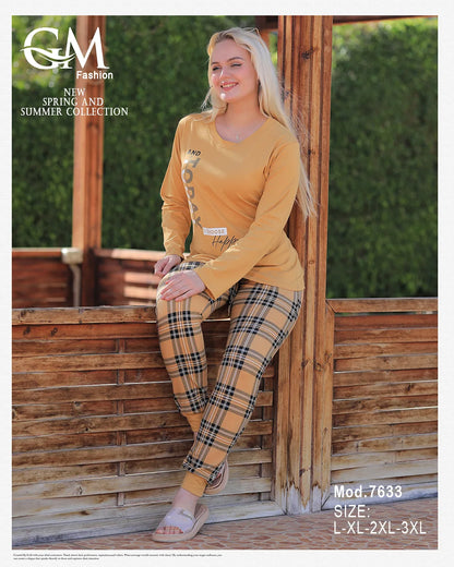 بيجامة قطن حريمي – موديل 7633 من GM Fashion الصيفية