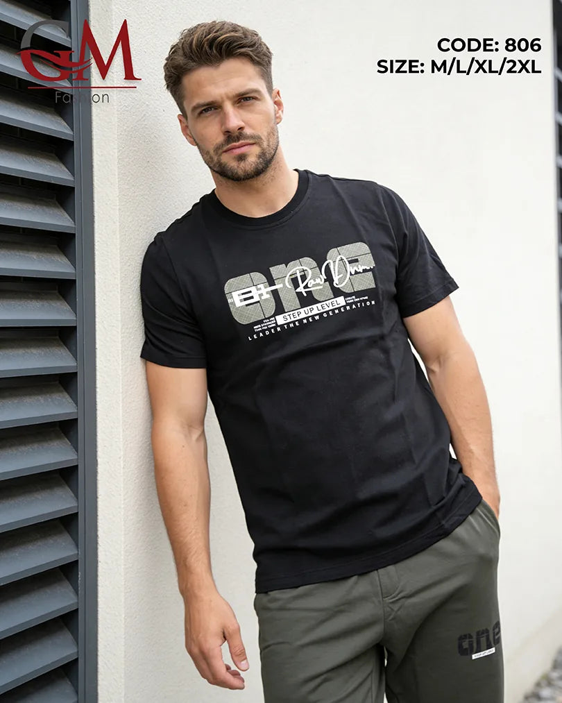 ترنج رجالي صيفي بطباعة عصرية – GM Fashion موديل 806