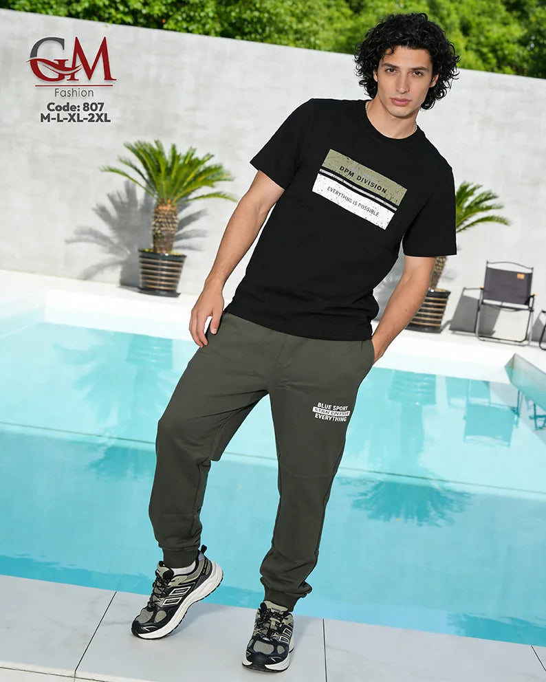 ترنج رجالي صيفي Blue Spirit بطباعة عصرية – GM Fashion موديل 807