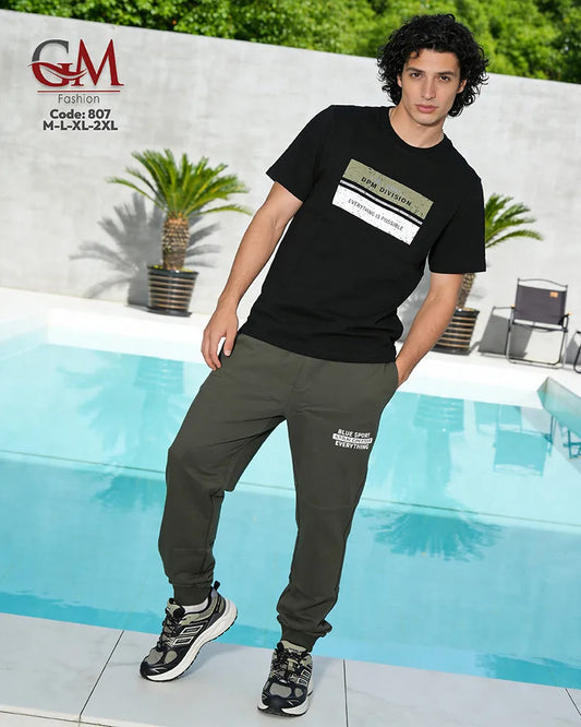 ترنج رجالي صيفي Blue Spirit بطباعة عصرية – GM Fashion موديل 807