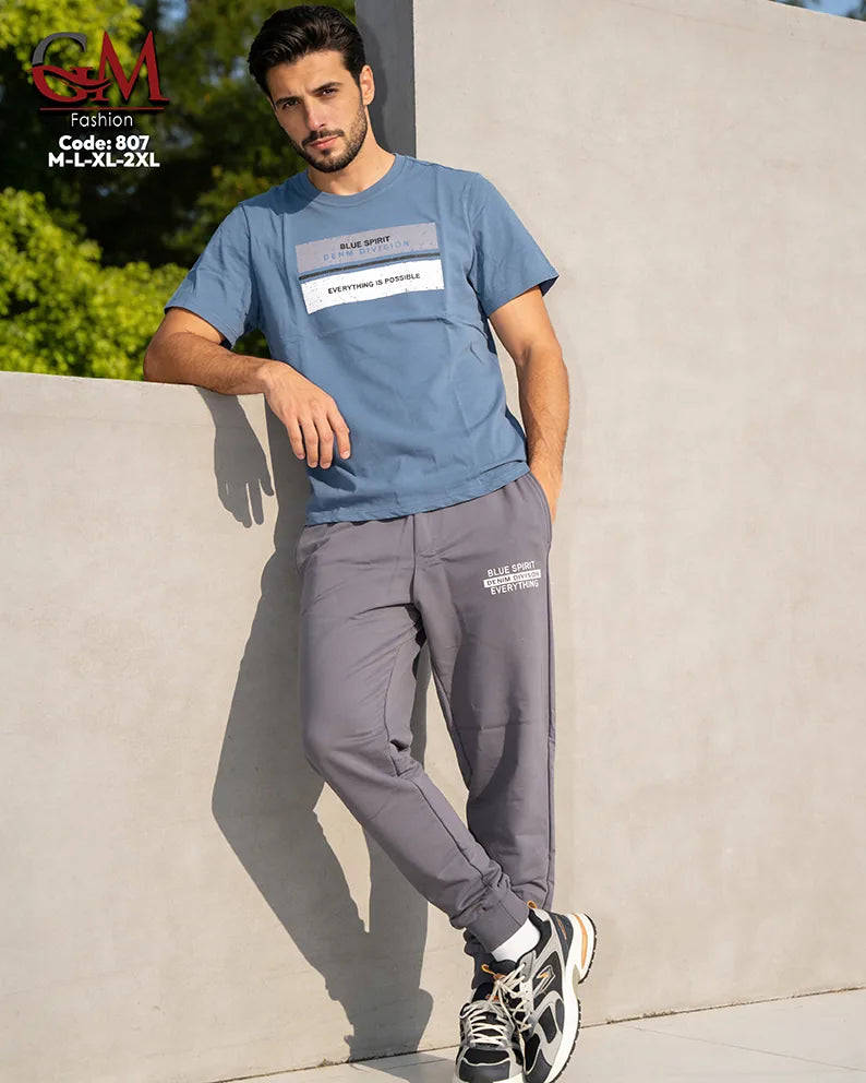 ترنج رجالي صيفي Blue Spirit بطباعة عصرية – GM Fashion موديل 807