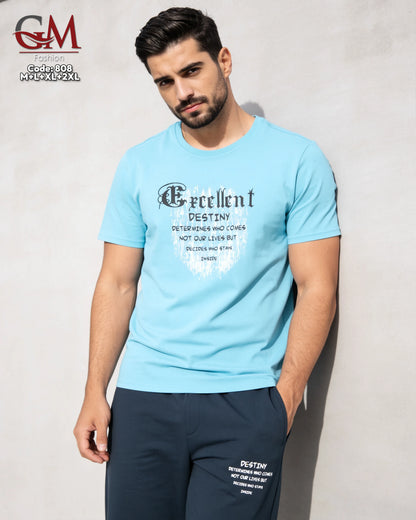 ترنج رجالي صيفي Excellent Destiny بطباعة عصرية – GM Fashion موديل 808