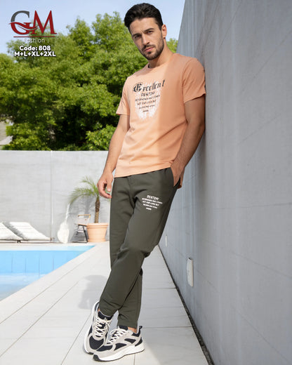 ترنج رجالي صيفي Excellent Destiny بطباعة عصرية – GM Fashion موديل 808
