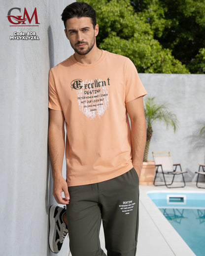 ترنج رجالي صيفي Excellent Destiny بطباعة عصرية – GM Fashion موديل 808