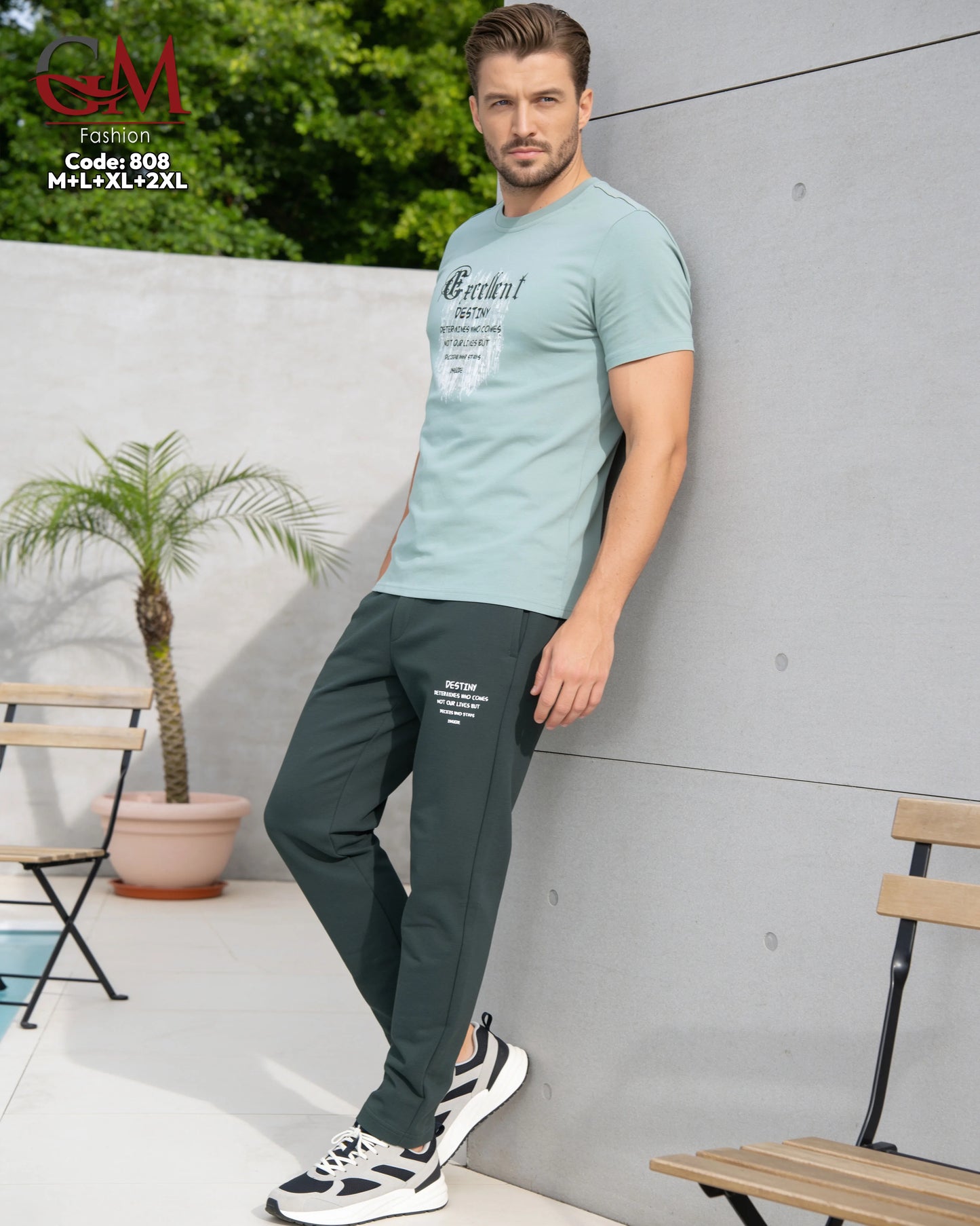 ترنج رجالي صيفي Excellent Destiny بطباعة عصرية – GM Fashion موديل 808