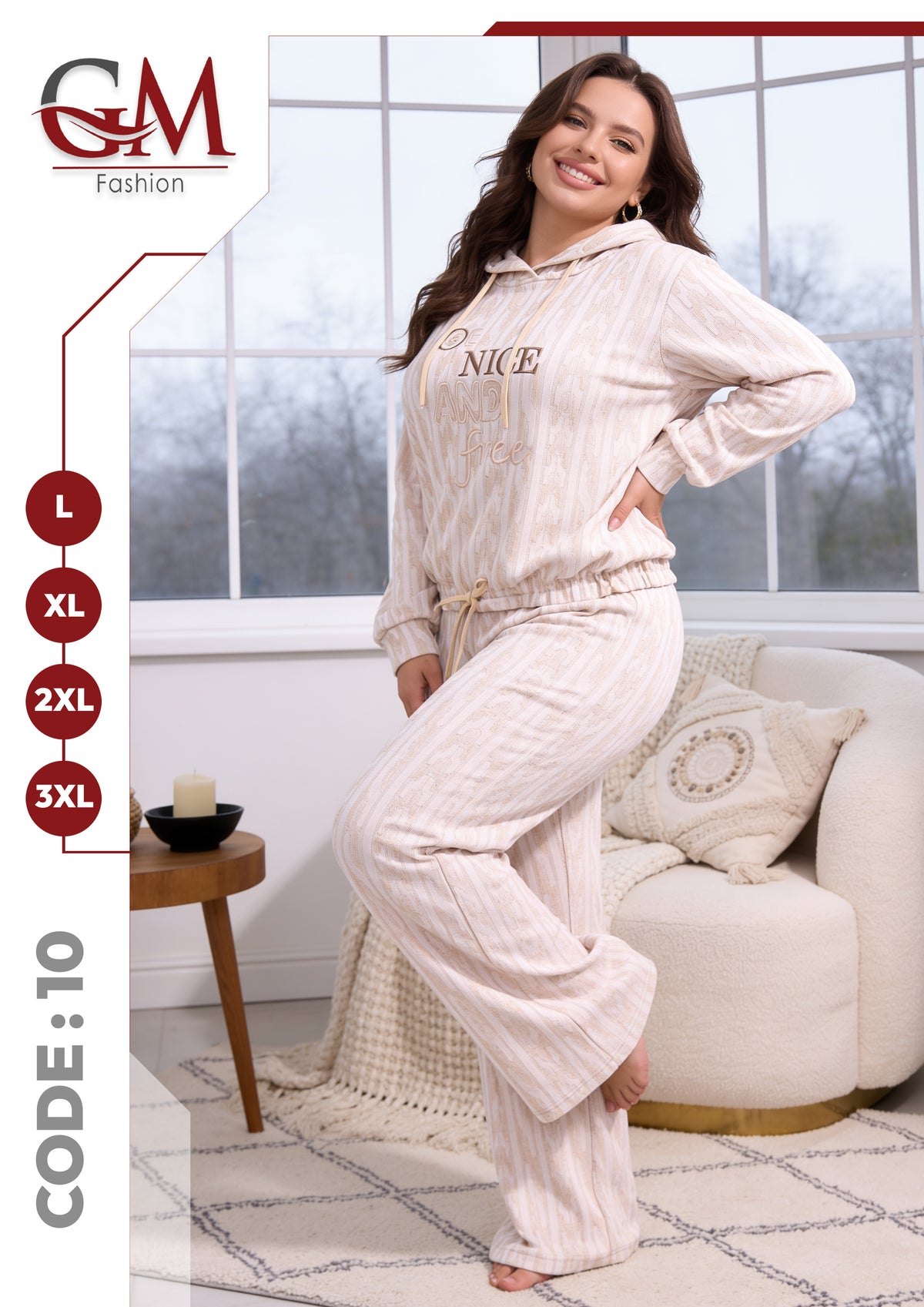 ترنج حريمى شتوى هودى - موديل 10 - GM Fashion