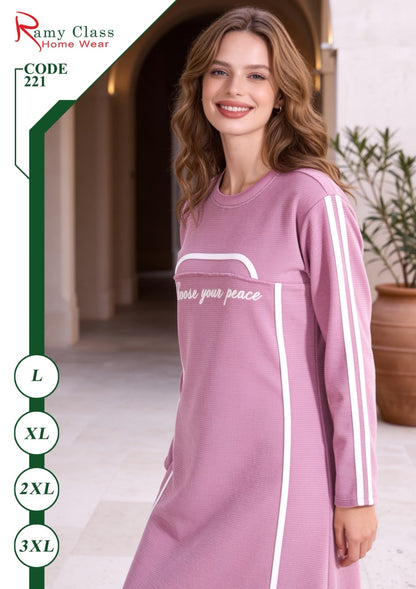 جلابية حريمي بتفاصيل رياضية – Ramy Class كود 221