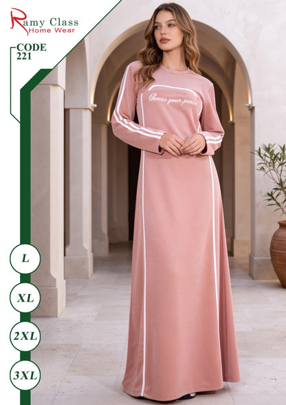 جلابية حريمي بتفاصيل رياضية – Ramy Class كود 221