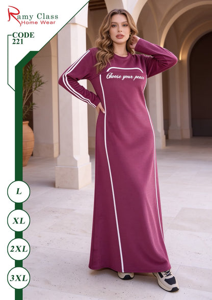 جلابية حريمي بتفاصيل رياضية – Ramy Class كود 221