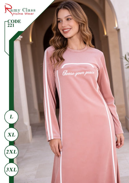 جلابية حريمي بتفاصيل رياضية – Ramy Class كود 221