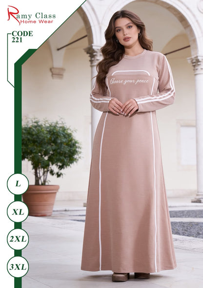 جلابية حريمي بتفاصيل رياضية – Ramy Class كود 221