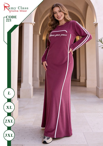 جلابية حريمي بتفاصيل رياضية – Ramy Class كود 221