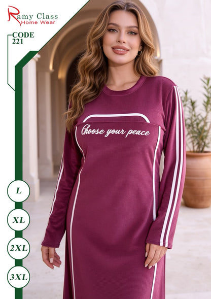 جلابية حريمي بتفاصيل رياضية – Ramy Class كود 221