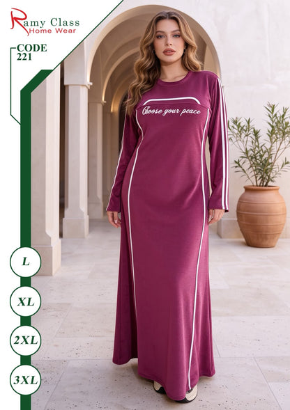 جلابية حريمي بتفاصيل رياضية – Ramy Class كود 221