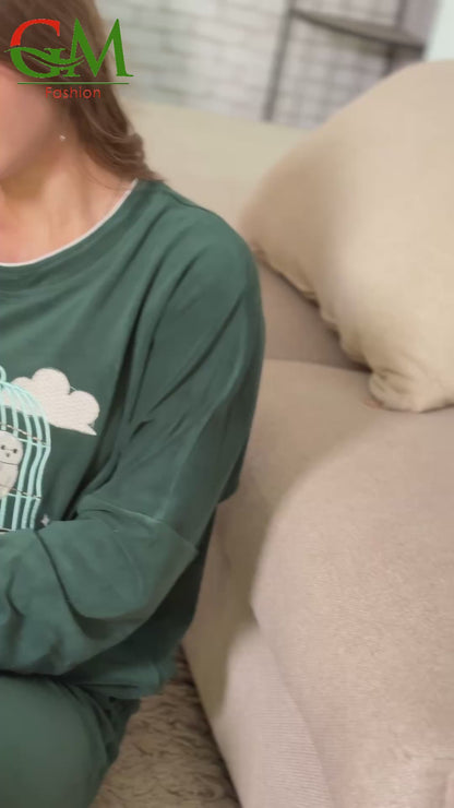 ترنج حريمي قطيفة مبطن أوفر سايز GM Fashion موديل 10420 | طقم شتوي Oversize