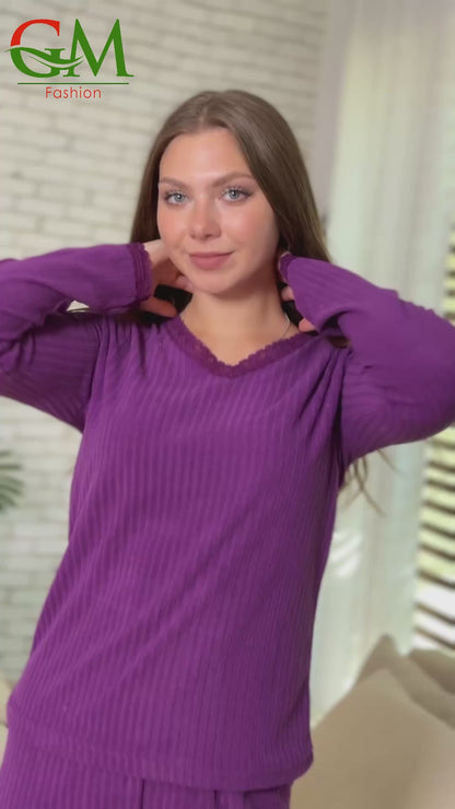 بيجامة دفاية حريمي GM Fashion | موديل 10305